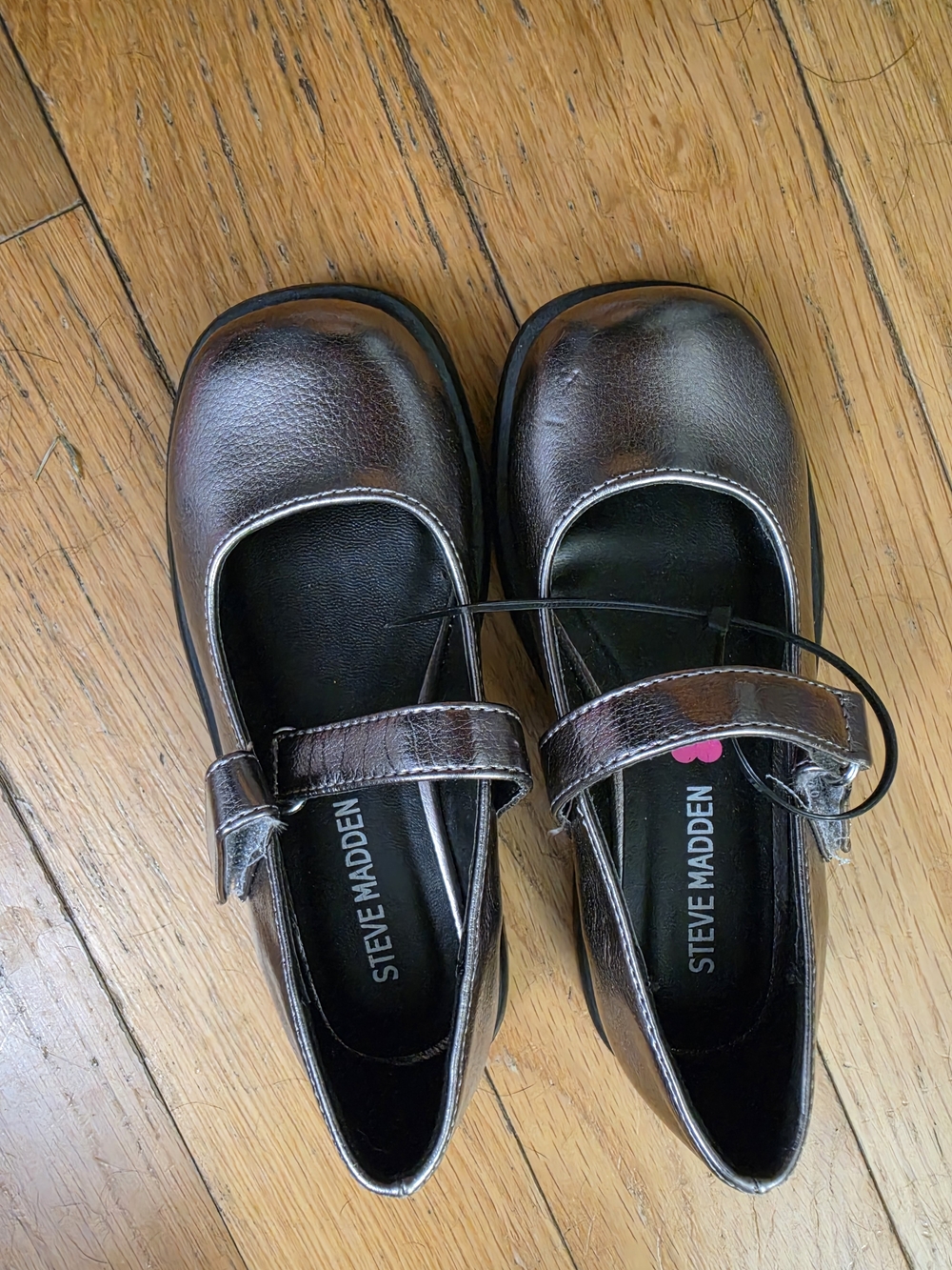 Steve Madden Girls SILVER Mary Jane Shoes